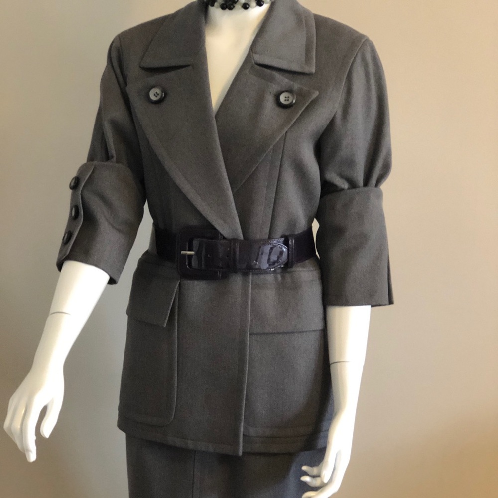 Vintage YSL Gray Suit rare 60s